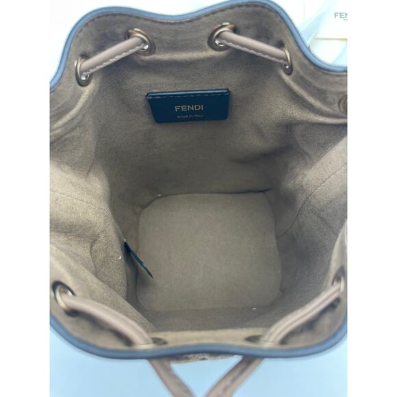 NEW FENDI MON TRESOR VELVET LEATHER BUCKET SHOULDER BAG PURSE AUTHENTIC! - Picture 2 of 11